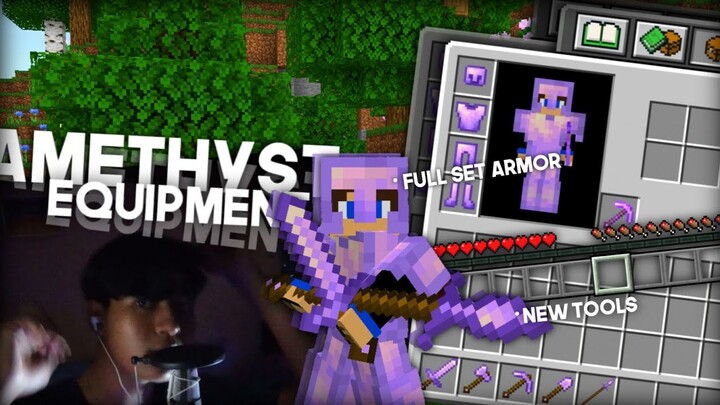 Amethyst Equipment Add-on! Terbaru! Mcpe 1.17+ Ada Village Nya! | Addon Minecraft Pocket Edition