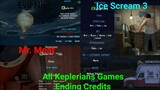 All Keplerians Games Ending Credits | Evil Nun, Mr. Meat, and Ice Scream 3