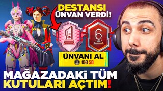 OYUNDAKİ TÜM KUTULARI AÇTIM!! 😮 ÖZEL DESTANSI ÜNVAN VERDİ!! (AŞIRI NADİR) | PUBG MOBILE