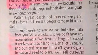 Daily Verse.                            Genesis 47:18-19