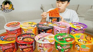 ASMR MUKBANG 편의점 핵불닭 미니!! 떡볶이 & 핫도그 & 김밥 FIRE Noodle & HOT DOG & GIMBAP EATING SOUND!