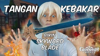 Tangan gue kebakar pas bikin pedang Genshin Impact ini - Tutorial Prop Skyward Blade