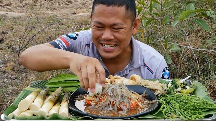 ดีดใส่ตา !! ตำบักฮุ่งกุ้งเต้นระบำสดๆ ต้มหน่อไม้บงหวาน คักอีหลีพี่น้องงง | พี่จ่า