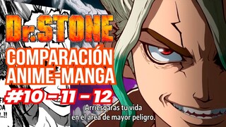 DR STONE REVIEW & COMPARACIÓN ANIME-MANGA CAPÍTULOS 10 - 11 Y 12