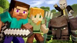 VILLAGE RAID - Alex and Steve Life (Minecraft Animation)