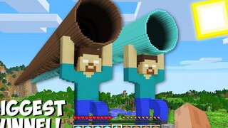 ทำไมไททัน HEROBRINE เหล่านี้ถือ DIAMOND VS DIRT TUNNEL ที่ยาวที่สุดใน Minecraft ทางใหม่ !
