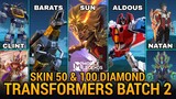 SKIN 50 & 100 DIAMOND - SUN CNY SKIN - TRANSFORMERS BATCH 2 | Mobile Legends #WhatsNEXT Ep.141
