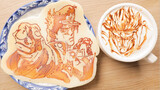 [DIY]Drawing Jojo on a pancake|<JoJo's Bizarre Adventure>