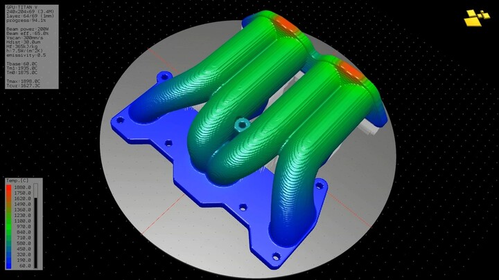 Intake Manifold With 3D Printing | vampire additive Manufacturing Simulation Software