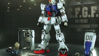 【自制3D建模渲染】RX-79G陆战型高达整备展开关闭一次看个够