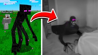 ÜBERLEBEN WIR BASE VS REAL LIFE ENDERMAN in Minecraft ?!