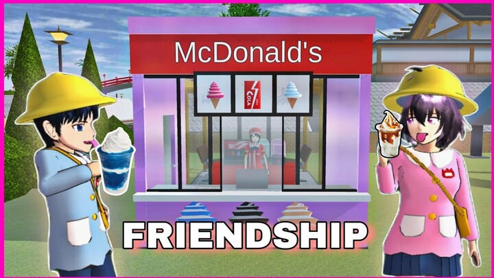 Beautiful Story: Friends Forever at McDonald's in Sakura School Simulator