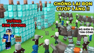 Mình Đã Cùng Dân Làng | Chống Lại Cướp Làng Bằng Xây Tường Kim Cương | TRONG MINECRAFT PE..!!