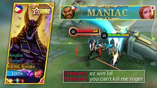 Evistix Roger vs New Hero Fredrinn Trashtalker | Auto Maniac (Must watch) | MLBB