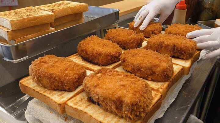 Sandwich Potongan Daging Babi Renyah Jepang: Teksturnya kaya, setiap gigitannya memuaskan