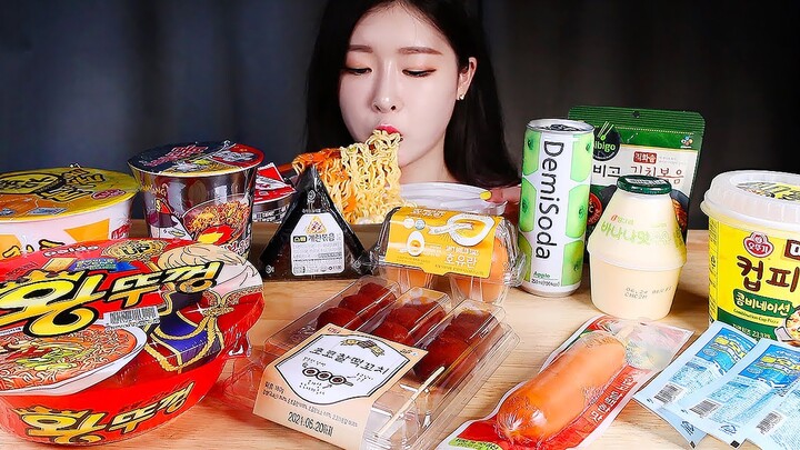 편의점 꿀조합 ❤️‍🔥컵라면 삼김 피자 디저트까지 먹방 | The Best Korean Convenience Store Foods  Mukbang コンビニ料理 Toko Makanan - Bilibili