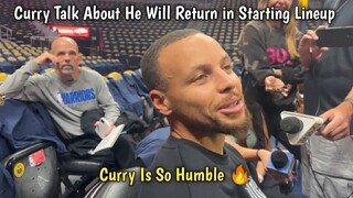 Curry on Eventually he will be back in starting lineup