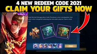 4 NEW WORKING REDEEM CODES 2021 || MOBILE LEGENDS BANG BANG