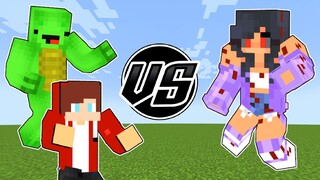 JJ and Mikey vs Aphmau.exe in Minecraft (Maizen Mizen Mazien Mazen Mazin)