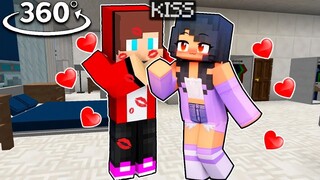 😍 APHMAU KISS JJ *maizen* (NEW BOYFRIEND) - Minecraft 360° !