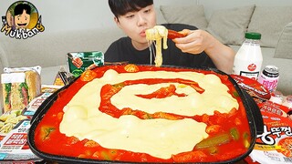 ASMR MUKBANG 편의점 핵불닭 미니!! 떡볶이 & 핫도그 & 김밥 FIRE Noodle & HOT DOG & GIMBAP EATING SOUND!