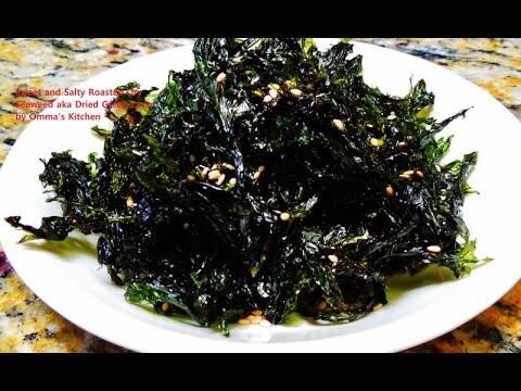Korean Roasted Sweet and Salty Dried Seaweed Chips (건파래볶음) by Omma's Kitchen