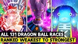 All 131 Races in The History of Dragon Ball Ranked From Weakest to Strongest!