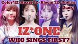 WHO SINGS FIRST IN EVERY SONG? | IZ*ONE EDITION (Color*IZ To Oneiric Diary + Japanese Album)