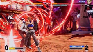 KOF15　チャンピオンvsチャンピオン　世界１位ブルーマリー　上手すぎる…３４HITコンボ　神マリー降臨