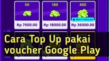 Cara Top Up pakai voucher Google Play cara top up Diamond game PK XD, free Fire dan game lainnya