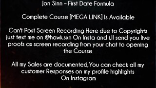 Jon Sinn Course First Date Formul Download