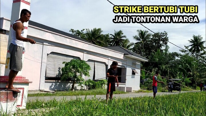 Pesta Strike..!!Mancing ikan betok Di spot sawah pinggir jalan