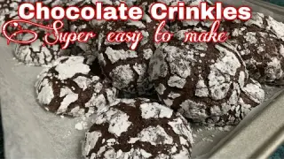 Chocolate crinkles | How to make chocolate crinkles