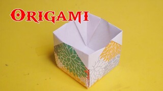 Cách làm hộp quà bằng giấy cực dễ - Cách Gấp Hộp Quà đơn giản Gấp giấy Origami - hộp bằng giấy a4