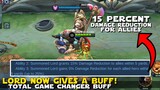 LORD NOW HAS A BUFF WHEN KILLED ! 15% DAMAGE REDUCTION FOR ALLIES | AUTO-END! | MOBILE LEGENDS