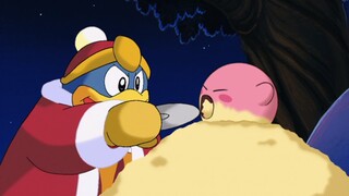 Kirby baby being force-fed by Dedede