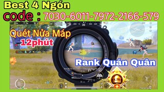 PUBG Mobile | Best Setting 4 Ngón + Code | Quét Nửa Máp Trong 12 Phút - Rank Quán Quân | NhâmHNTV