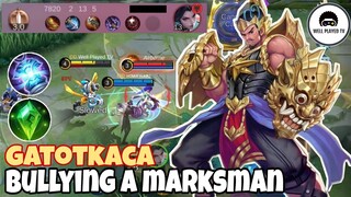 Gatotkaca Bullying a Marksman on Gold Lane | Mage Build and Emblem
