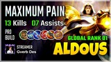 Maximum Pain! Aldous Best Build 2020 Gameplay by Gverb Des | Diamond Giveaway Mobile Legends