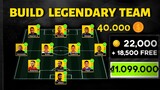 Build đội hình LEGENDARY bằng 40.000 Coin  Dream League Soccer 2022