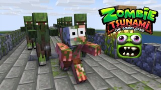 Monster School: ZOMBIE TSUNAMI CHALLENGE - Minecraft Animation