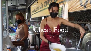 The Most Popular $1 Chicken Noodle Buffet All You Can Eat! Thailand Street Food