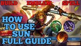 How to use Sun guide & best build mobile legends ml 2020