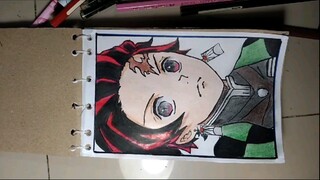 Speeddraw figure TANJIRO anime DEMON SLAYER part2