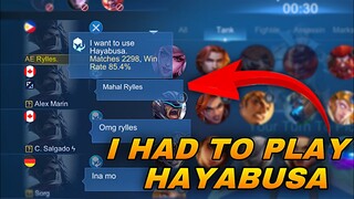 WHEN YOU MEET YOUR FANS IN RANKED GAME | TOP GLOBAL 1 HAYABUSA SEASON 25