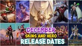 DECEMBER RELEASE DATES OF UPCOMING SKINS AND HERO 2020 | MOBILE LEGENDS