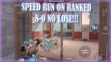 HYPER FRONT | BUT I DO SPEEDRUN RANKED 8-0 NO LOSE | PRO RANKED GAMEPLAY