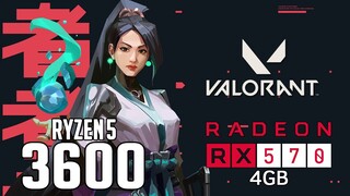 Valorant on Ryzen 5 3600 + RX 570 4gb 1080p, 1440p benchmarks!