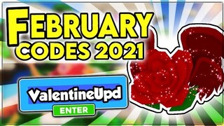 All "New [ Valentine ] Update Working Codes 2021 in Roblox Bubble Gum Simulator