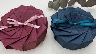 Gift wrapping | Gift wrapping origami teaching - origami gift box (12 sides)